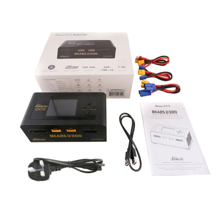 Gens Ace iMars D300 G-Tech Series RC Lipo Battery Charger Smart Dual Channel Charger 16A AC 300W DC 700W Charging