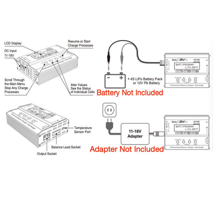 SKYRC iMax B6 V2 Lipo Battery Balance Charger Discharger NiMH NiCD LiHV NiCd PB Li-ion 6A 60W RC Batteries (without Mains Power Supply) SKYRC