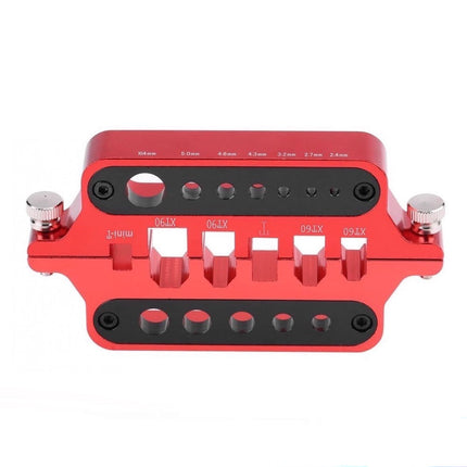 Soldering Jig Aluminium Alloy Multi-Function Connector Solder Helping Hand Aid for XT60 XT90 T Banana Connector Red HobbyInn