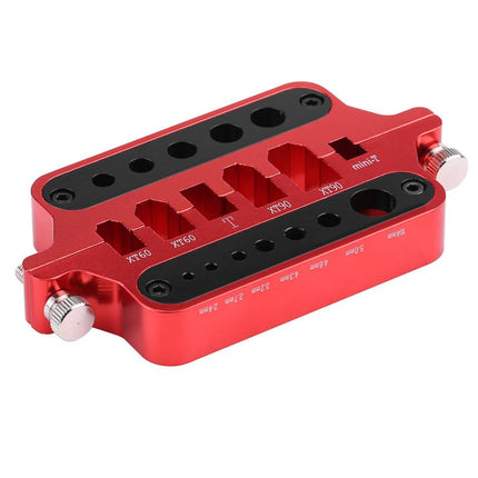 Soldering Jig Aluminium Alloy Multi-Function Connector Solder Helping Hand Aid for XT60 XT90 T Banana Connector Red HobbyInn