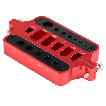 Soldering Jig Aluminium Alloy Multi-Function Connector Solder Helping Hand Aid for XT60 XT90 T Banana Connector Red HobbyInn