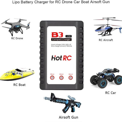 RC Lipo Battery Charger HotRC B3AC 2S 3S 7.4V 11.1V RC Balance Charging UK Plug HOTRC