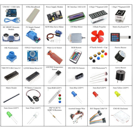 UNO R3 RFID Starter Kit Arduino Compatible IDE Basic Electronic Component MB102 LED