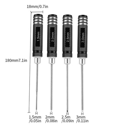 RC Tool Kit Hex Screwdriver Repair Screw Drivers Precision 4pcs Allen Key Tools Set HobbyInn