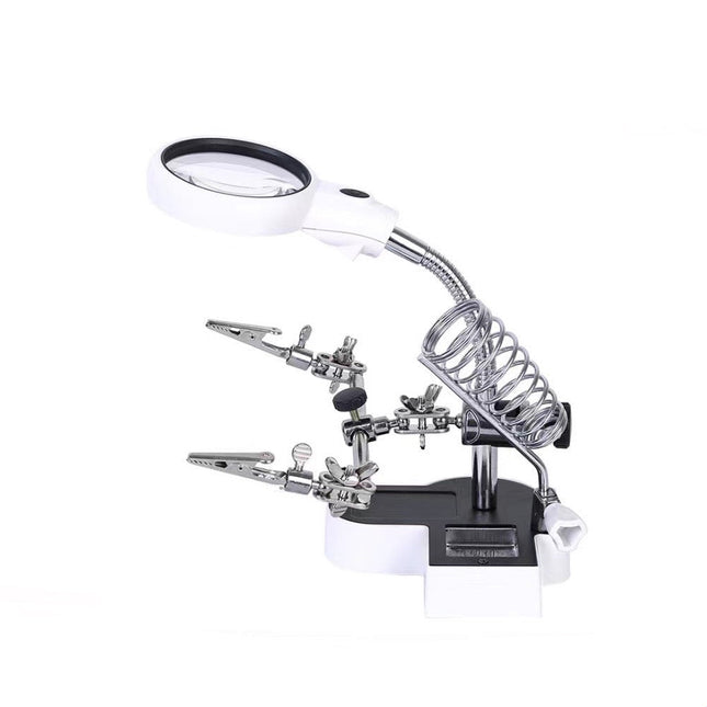 Solder Helping Hands Station LED Lamp Third Hand Repair Solder Iron Holder Stand HobbyInn