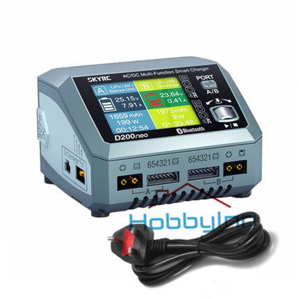 SKYRC D200 neo Lipo battery Charger Dis-charger dual Charging AC/DC input LiFe/LiIon/LiHV: 1-6cells NiMH/NiCd: 1-15cells Pb: 3S/6S DC800W SKYRC