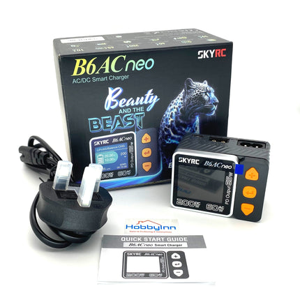 SKYRC B6AC neo RC Lipo Battery Charger Balance Charging Dis-Charge 2S-6S Multi Function 60W AC / 200W DC Dual Powered LiFe LiHV NiMH Lilon with Lipo Safe Bag SKYRC