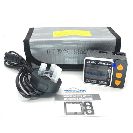 SKYRC B6AC neo RC Lipo Battery Charger Balance Charging Dis-Charge 2S-6S Multi Function 60W AC / 200W DC Dual Powered LiFe LiHV NiMH Lilon with Lipo Safe Bag SKYRC