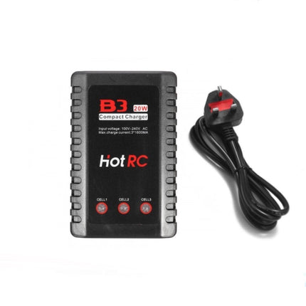 2S 3S RC Lipo Battery Charger 20W 7.4V 11.1V HotRC B3 Balance Charging AC UK Plug HOTRC