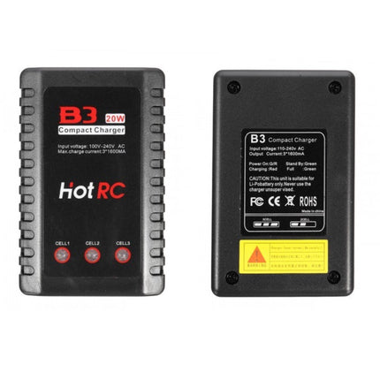 2S 3S RC Lipo Battery Charger 20W 7.4V 11.1V HotRC B3 Balance Charging AC UK Plug HOTRC