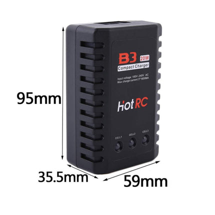 2S 3S RC Lipo Battery Charger 20W 7.4V 11.1V HotRC B3 Balance Charging AC UK Plug HOTRC