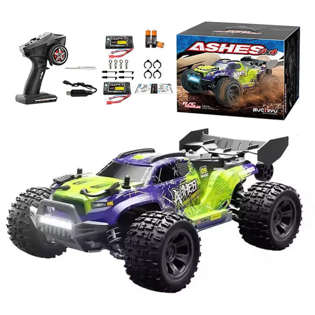 4wd RC Monster Truck Off Road Vehicle 1/18 2.4G Remote Control Car 40km with 2*Batteries include Remote Batteries HobbyInn