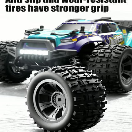 4wd RC Monster Truck Off Road Vehicle 1/18 2.4G Remote Control Car 40km with 2*Batteries include Remote Batteries HobbyInn