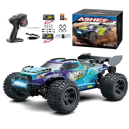 4wd RC Monster Truck Off Road Vehicle 1/18 2.4G Remote Control Car 40km with 2*Batteries include Remote Batteries HobbyInn