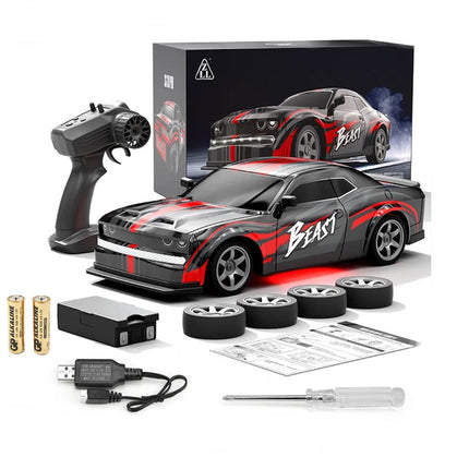 RC Drift Car 4WD 1/16 2.4Ghz Radio Control Race Car 25Km with 2 Rechargeable Batteries HobbyInn