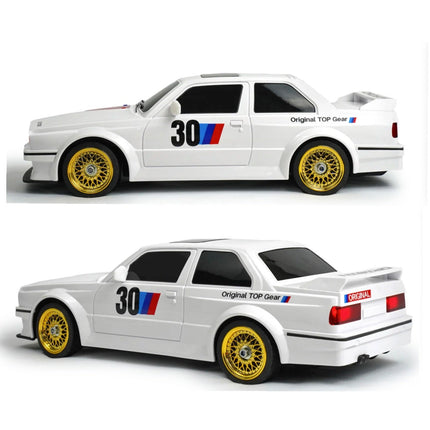 RC Drift Car 1/16 2.4Ghz Radio Control 4WD Race Car 30Km 2 Rechargeable Batteries White HobbyInn