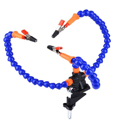 Solder Helping Hands Soldering Third Hand Tool 3pcs Flexible Arms Clamp Swivel HobbyInn