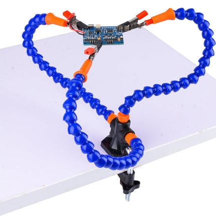 Solder Helping Hands Soldering Third Hand Tool 3pcs Flexible Arms Clamp Swivel HobbyInn