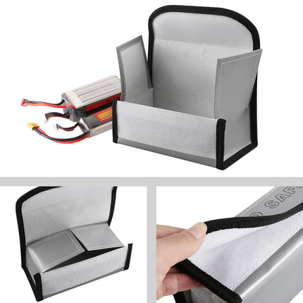 Lipo Battery Fireproof Safe Bag Storage Protecting Batteries Charger are protected in case of an accidental fire 18.5*7.5*6cm HobbyInn